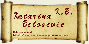 Katarina Belošević vizit kartica